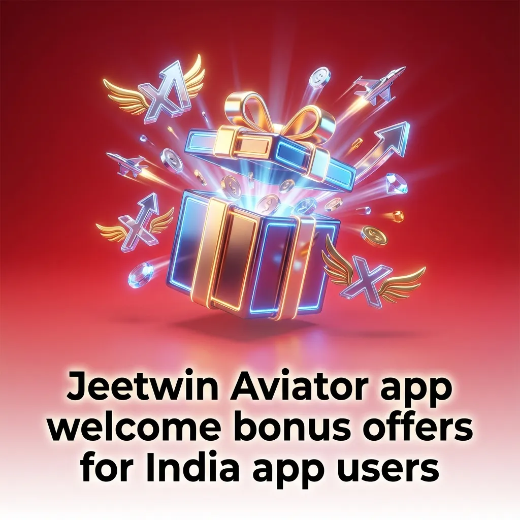 Jeetwin Aviator app screen showing Indian welcome bonus offer details and steps to claim deposit match and wagering requirements