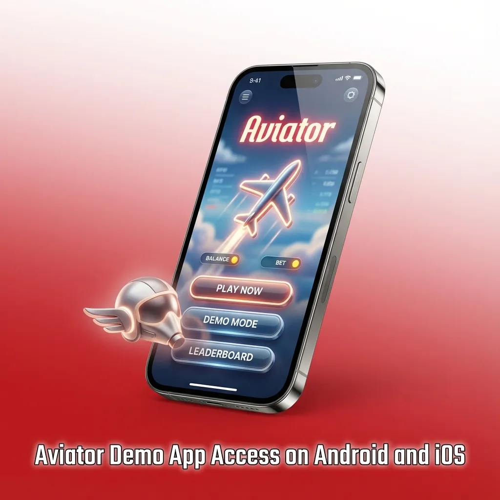 Illustration of Aviator demo game on Android phone and iPhone, showing mobile casino access without official store apps