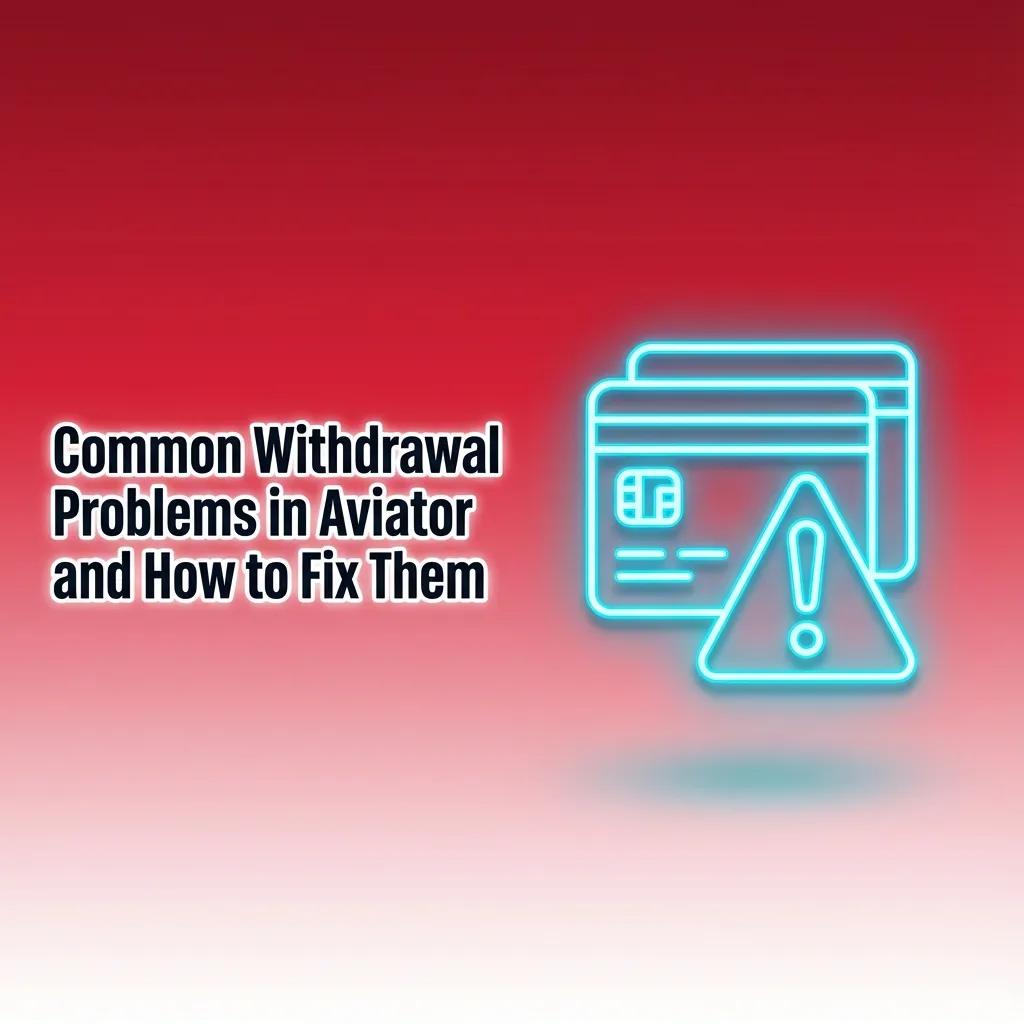 Illustrated checklist showing common Aviator withdrawal issues with icons and brief tips to fix each problem