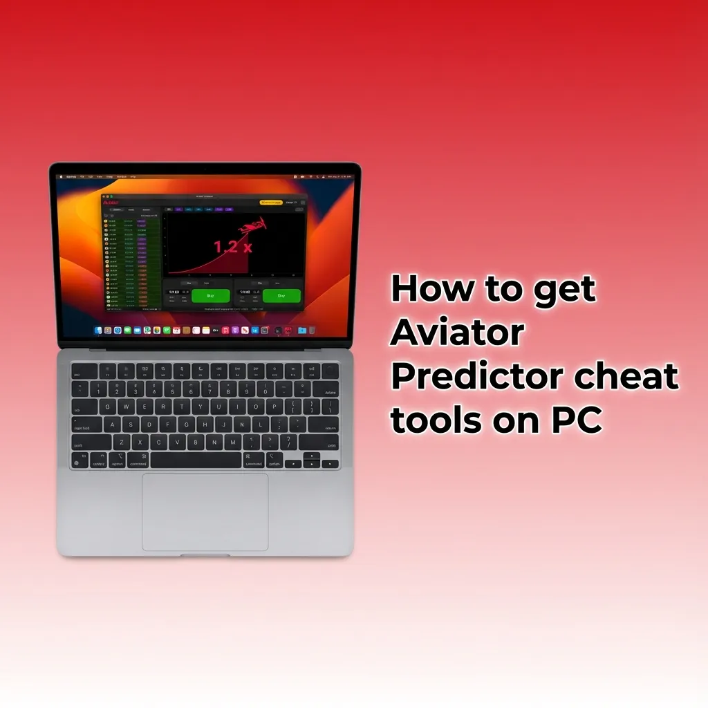Illustration of installing Aviator Predictor on a Windows PC beside an online Aviator casino game, with security checks shown