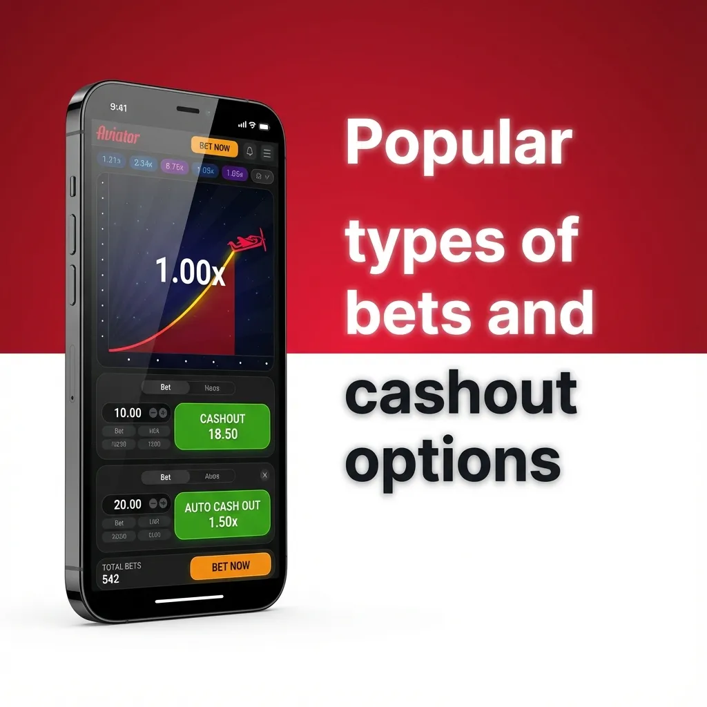 Infographic explaining Aviator bet types, single vs double bets, auto-bet, auto-cashout, and manual cashout strategies