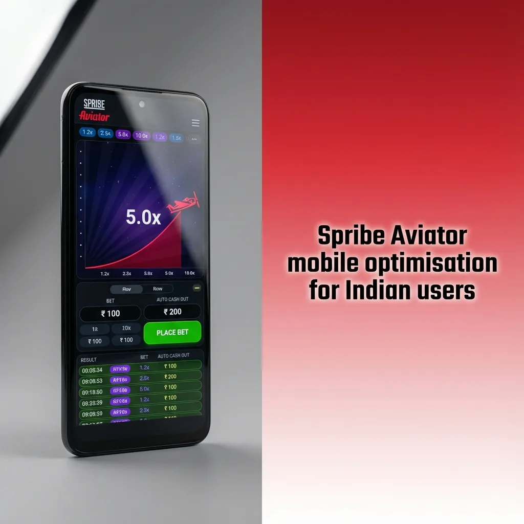 Hand holding a phone showing Spribe Aviator game in portrait mode, with large betting buttons on a small Indian smartphone screen