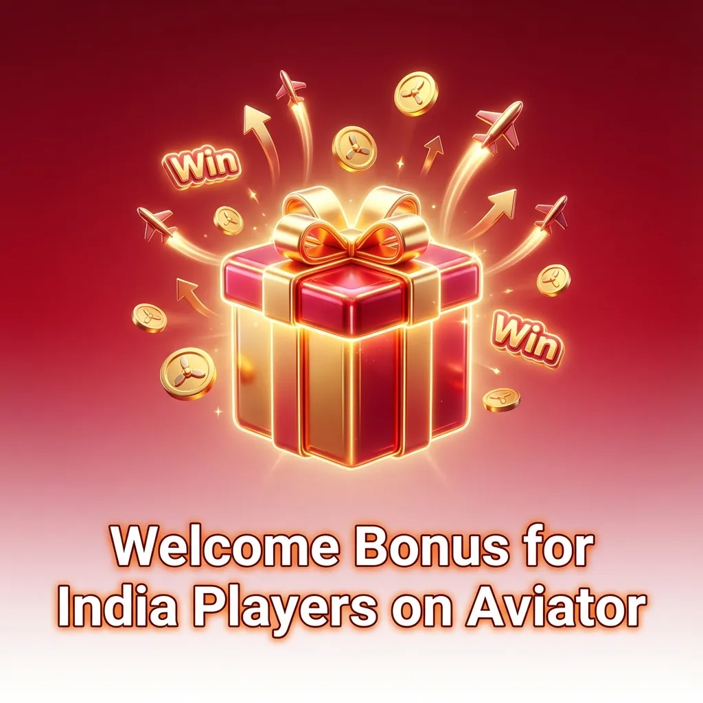 Colorful India-themed casino banner promoting an Aviator welcome bonus for new players with deposit match offer