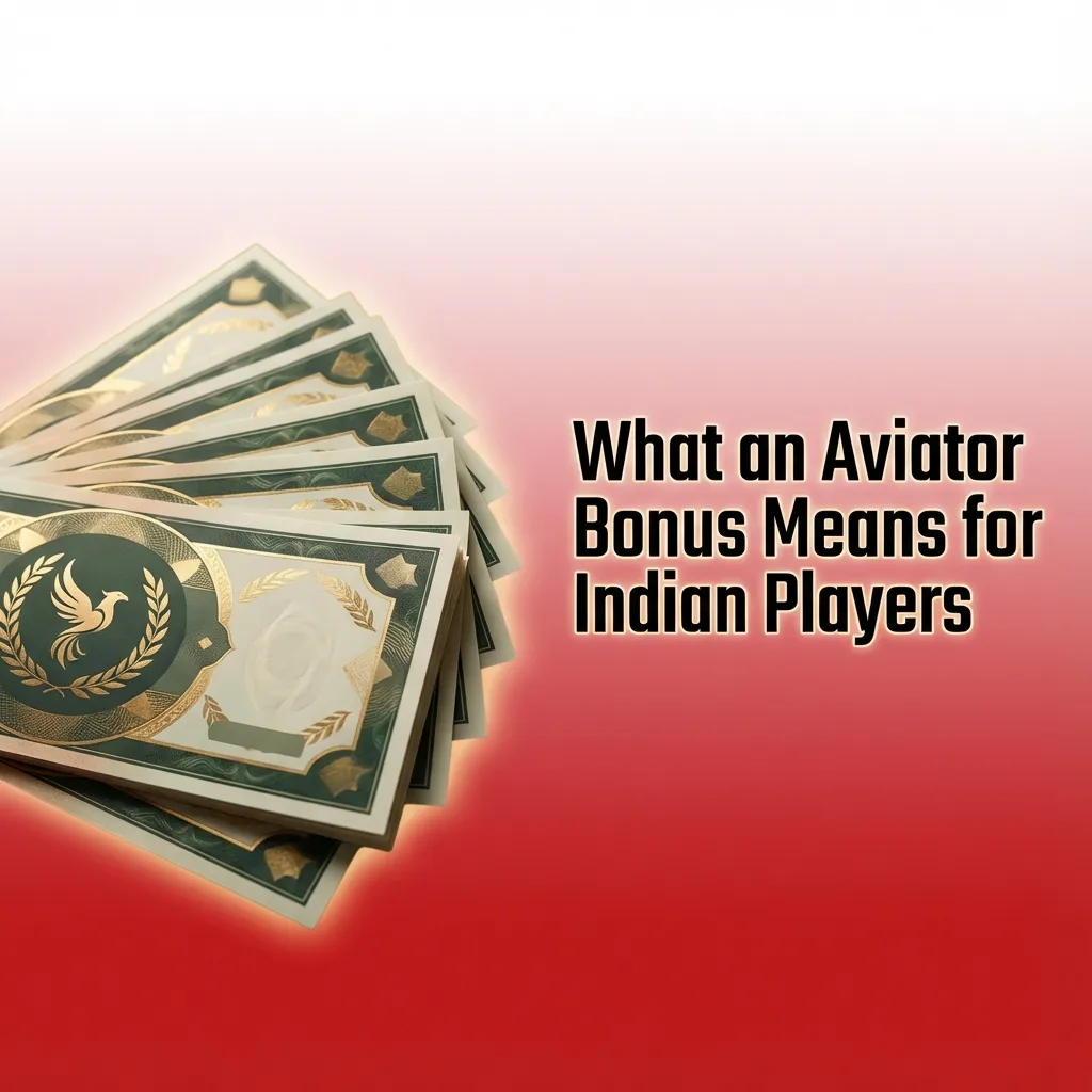 Illustration of an Indian player receiving an Aviator casino welcome bonus with extra chips, cash, and promo free spins